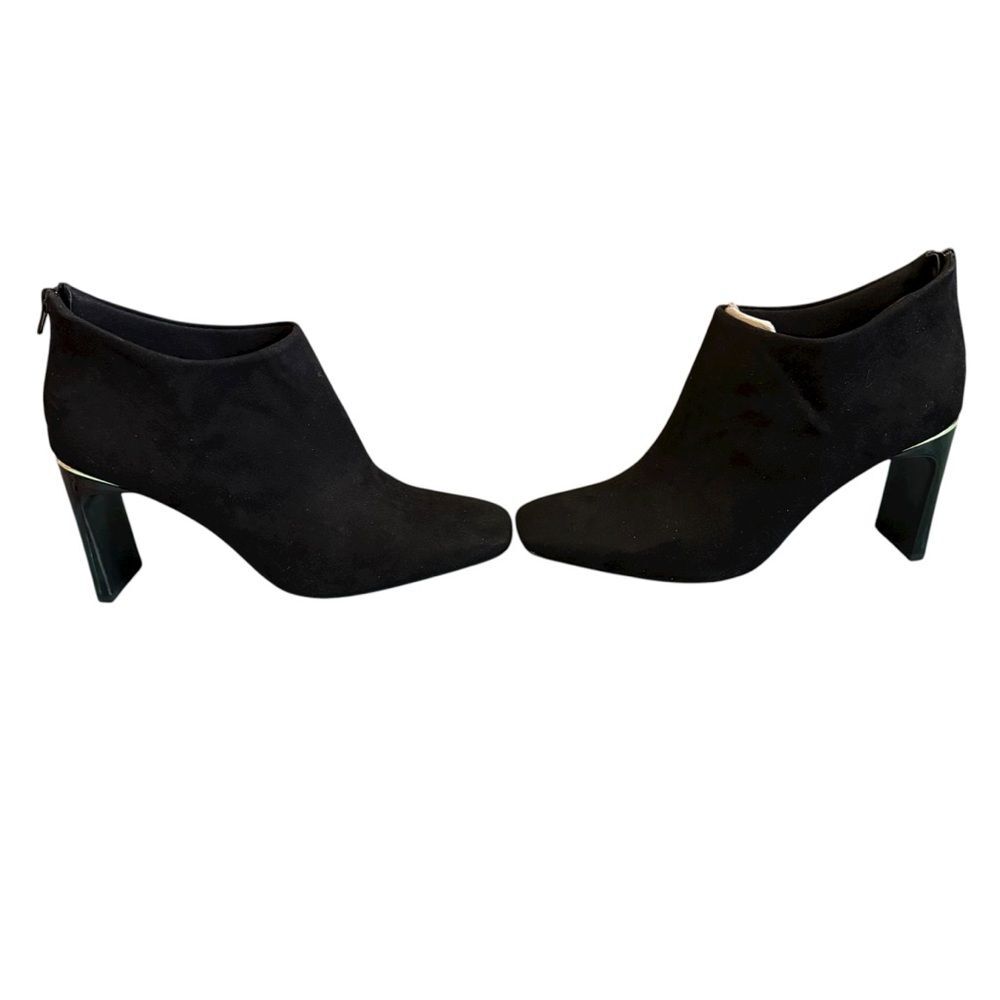 New w/o Box Alfani Black Faux-Suede Heeled Boots Size 11- Wide Heel